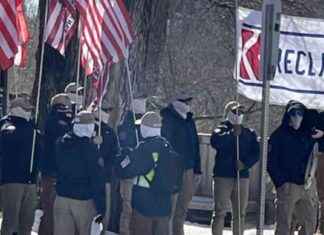 White Supremacist Group Marches with ‘Reclaim America’ Banner in Boston white-supremacist-group-marches-with-reclaim-america-banner-in-boston